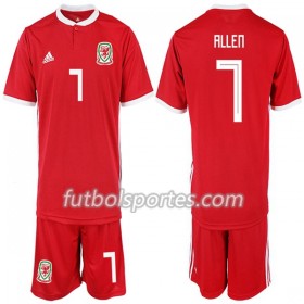 Camisetas Gales ALLEN 7 Niño Primera Equipacion 2018/2019